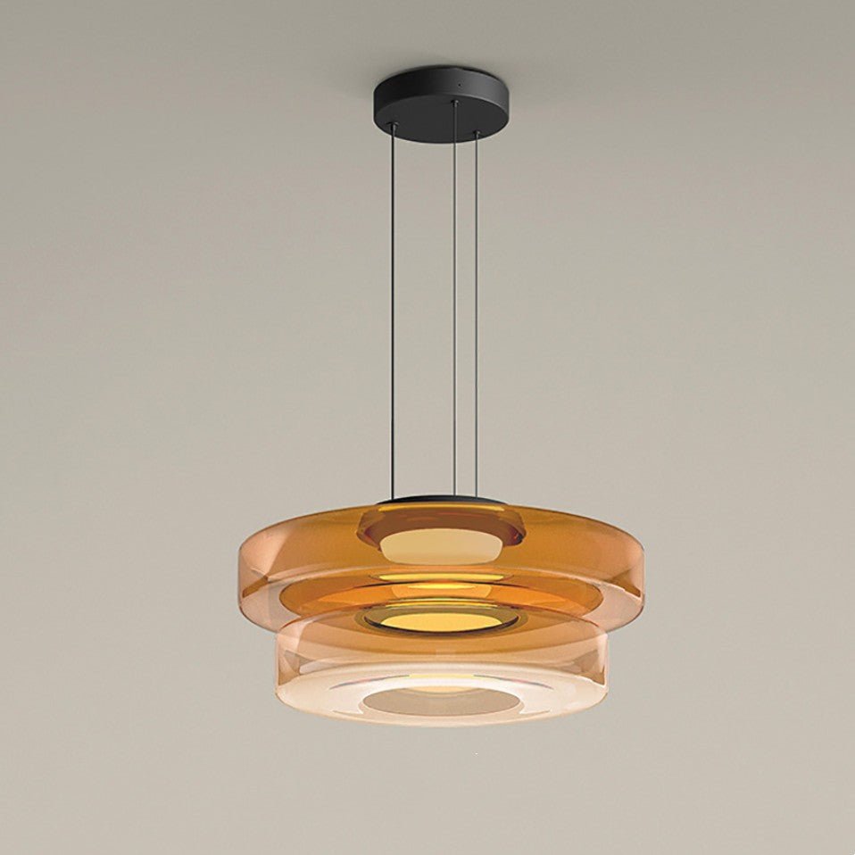 Bauhaus Glas Pendelleuchte im Moderne Stil