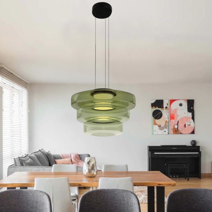 Bauhaus Glas Pendelleuchte im Moderne Stil