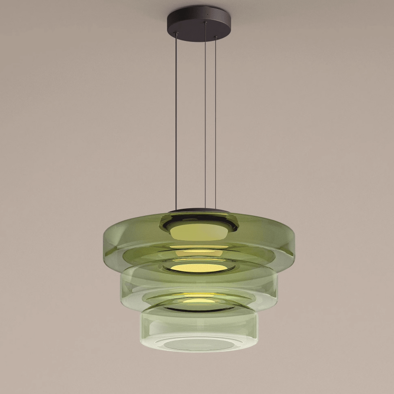 Bauhaus Glas Pendelleuchte im Moderne Stil