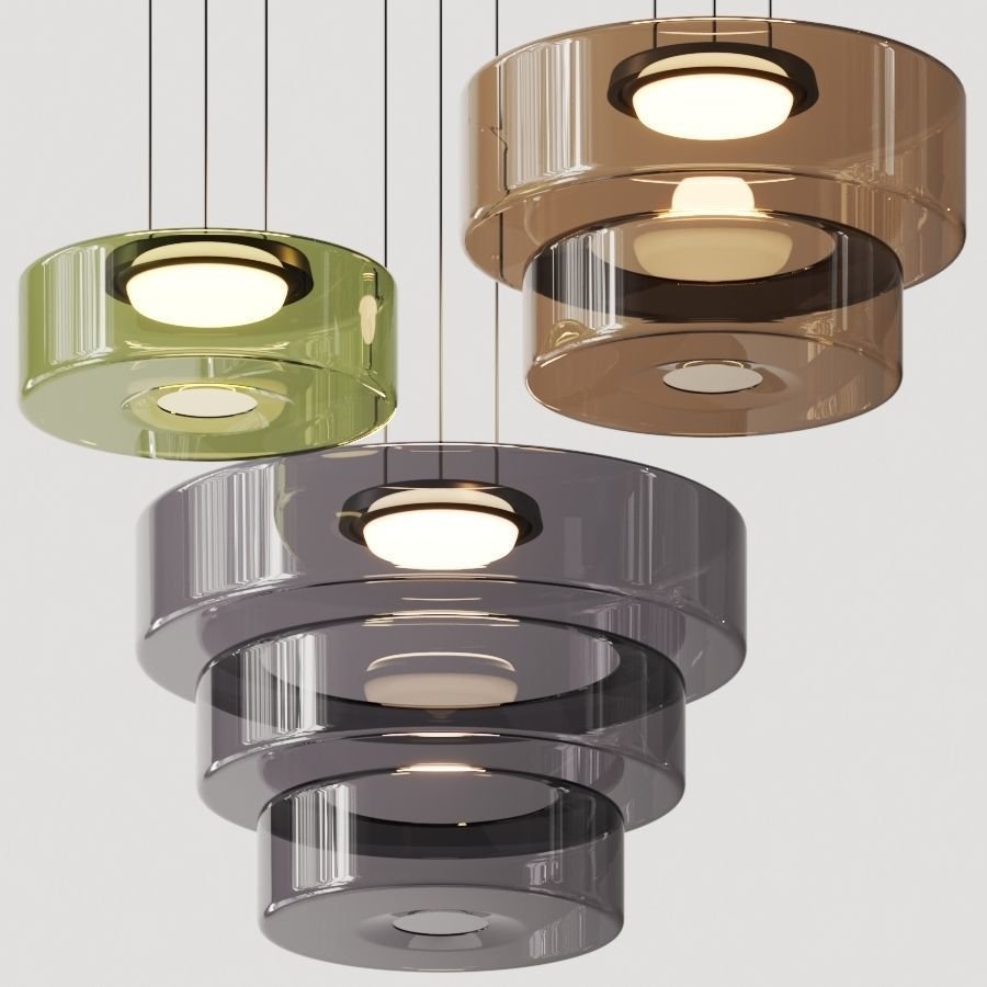 Bauhaus Glas Pendelleuchte im Moderne Stil