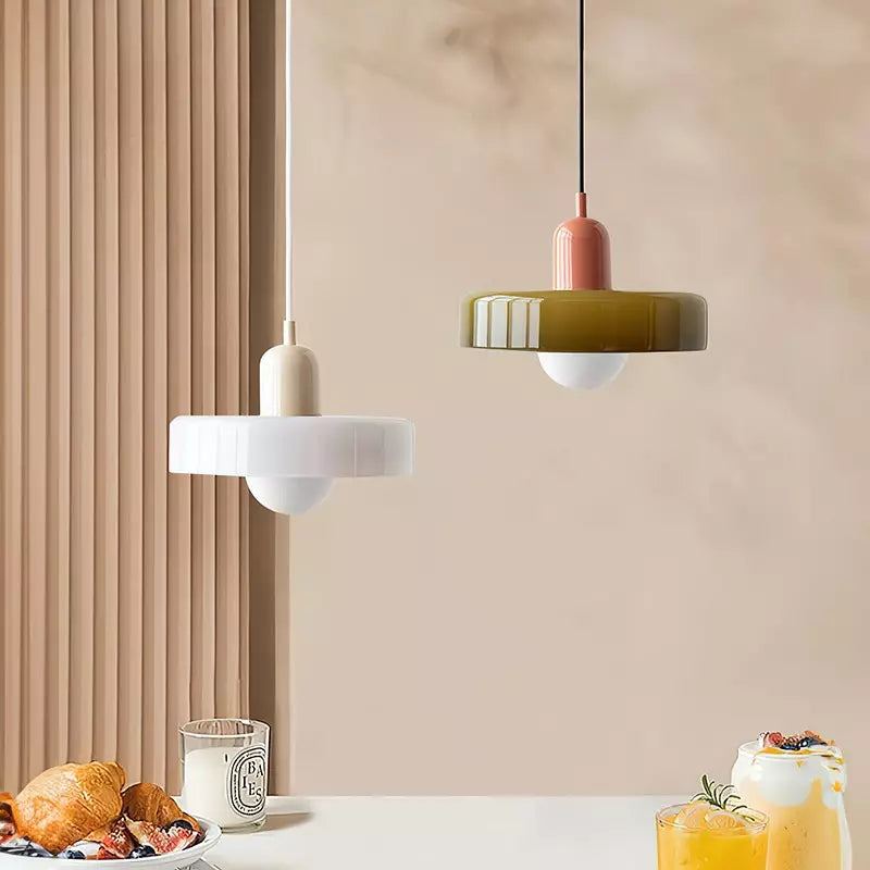 Bauhaus Hanglamp – Gekleurd Glas Stijlvol Design - Rivermark