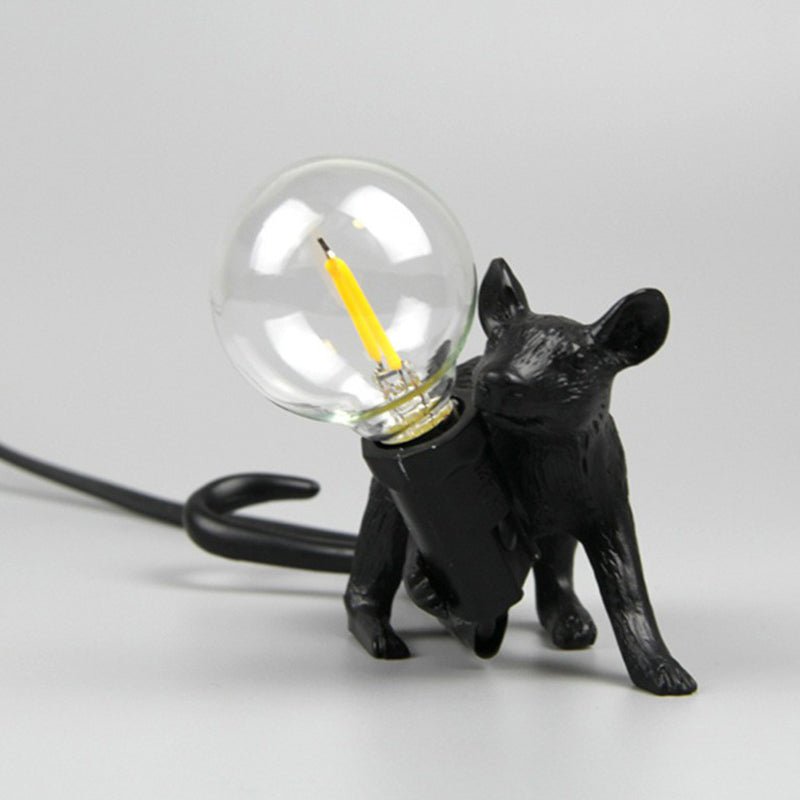 Dekorative Kunstharz Maus Bett Tischlampe