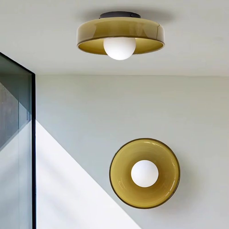 Einfache LED Glas Deckenleuchte