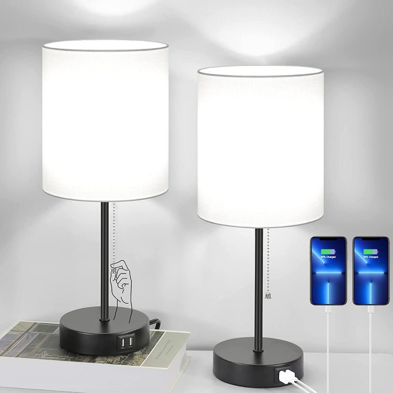 Funktionelle LED Zylinder Tisch und Nachttischlampe