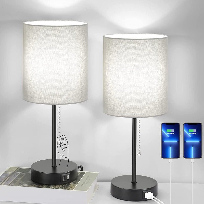 Funktionelle LED Zylinder Tisch und Nachttischlampe