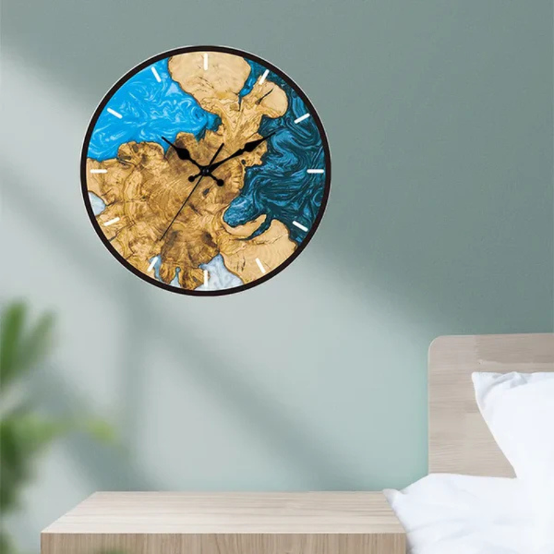 Große Moderne Dekorative Wanduhr aus Holz