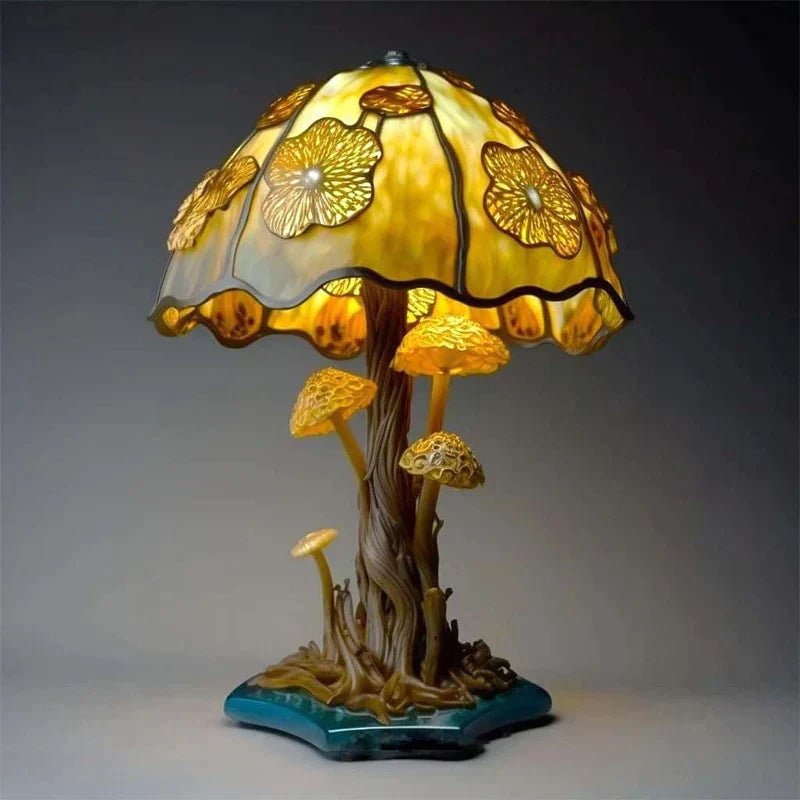 Harz Kunst Tischlampe im Retro Pilz und Schnecke Design