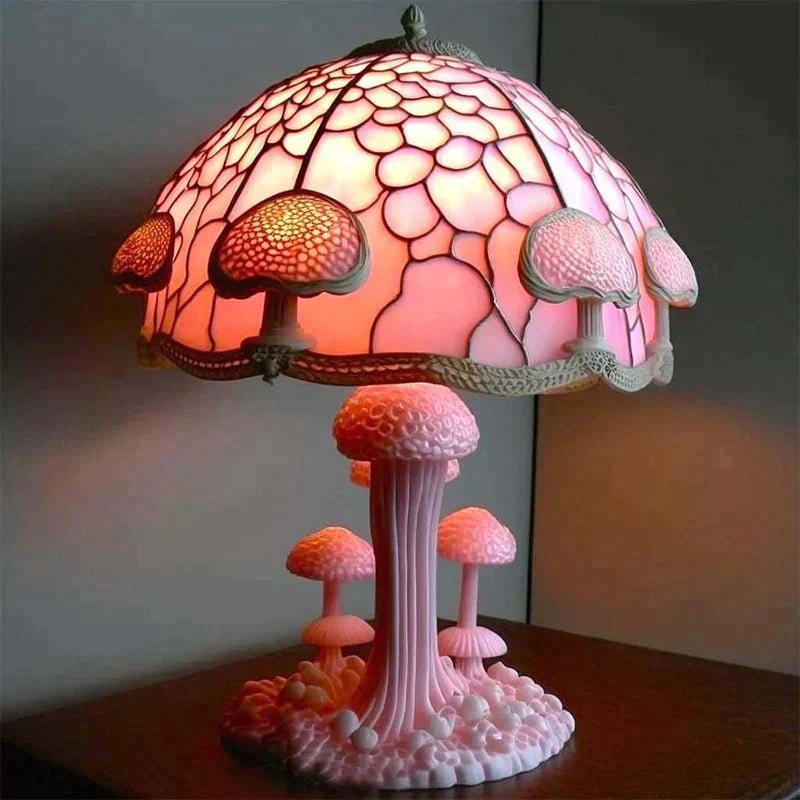 Harz Kunst Tischlampe im Retro Pilz und Schnecke Design