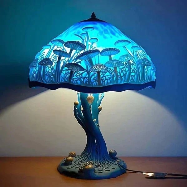 Harz Kunst Tischlampe im Retro Pilz und Schnecke Design