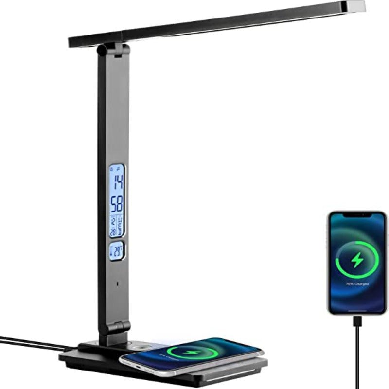 Kabellos LED Schreibtischlampe mit USB Anschluss zum Aufladen