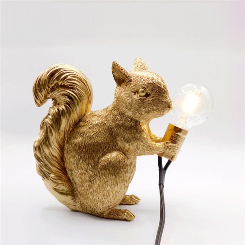 Kreative Nordische Eichhörnchen LED Tischlampe