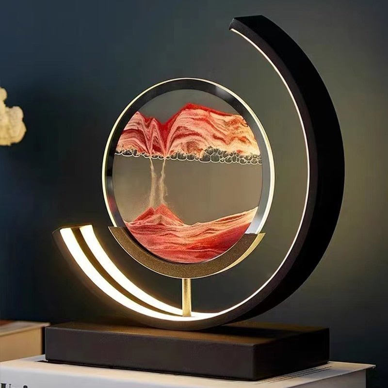 LED 3D Sanduhr Treibsand Tischlampe