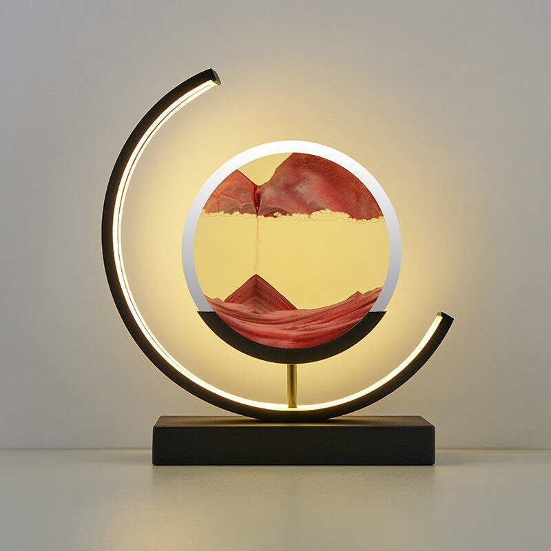 LED 3D Sanduhr Treibsand Tischlampe