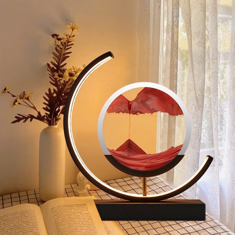 LED 3D Sanduhr Treibsand Tischlampe