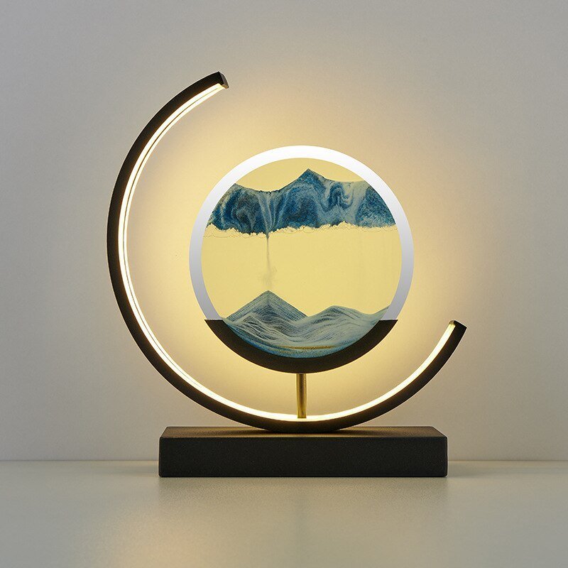 LED 3D Sanduhr Treibsand Tischlampe