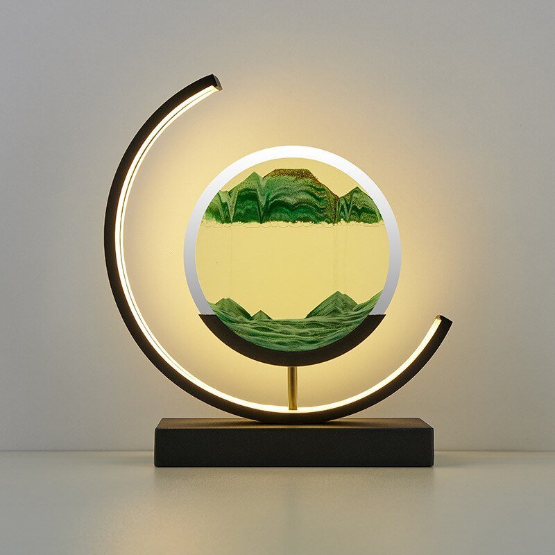 LED 3D Sanduhr Treibsand Tischlampe