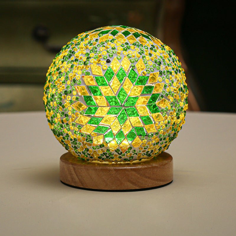 LED Runde Mosaik Glas Nachtlicht