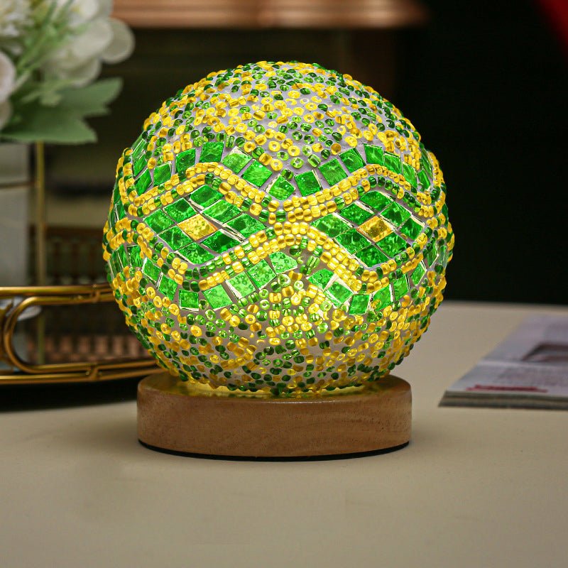 LED Runde Mosaik Glas Nachtlicht