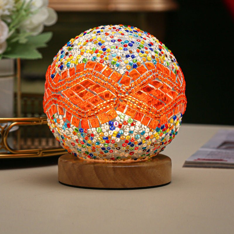 LED Runde Mosaik Glas Nachtlicht
