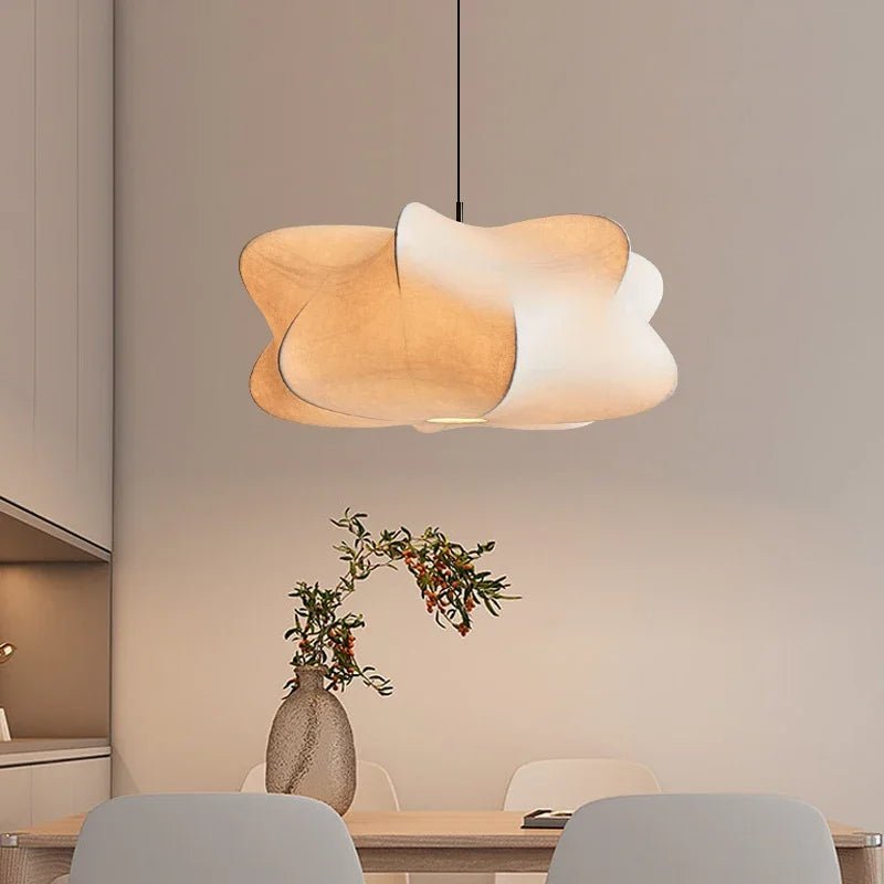 Minimalistisch Wabi Sabi Pendelleuchte aus Japanische Seide