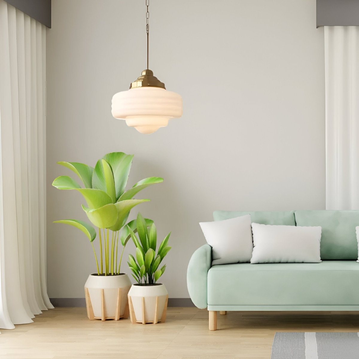 Minimalistische Glas Kunst Pendelleuchte