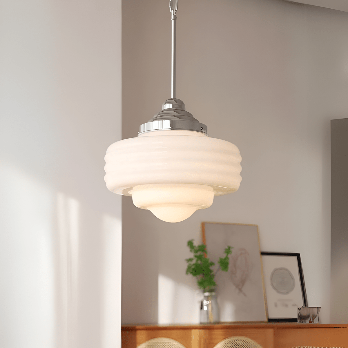 Minimalistische Glas Kunst Pendelleuchte