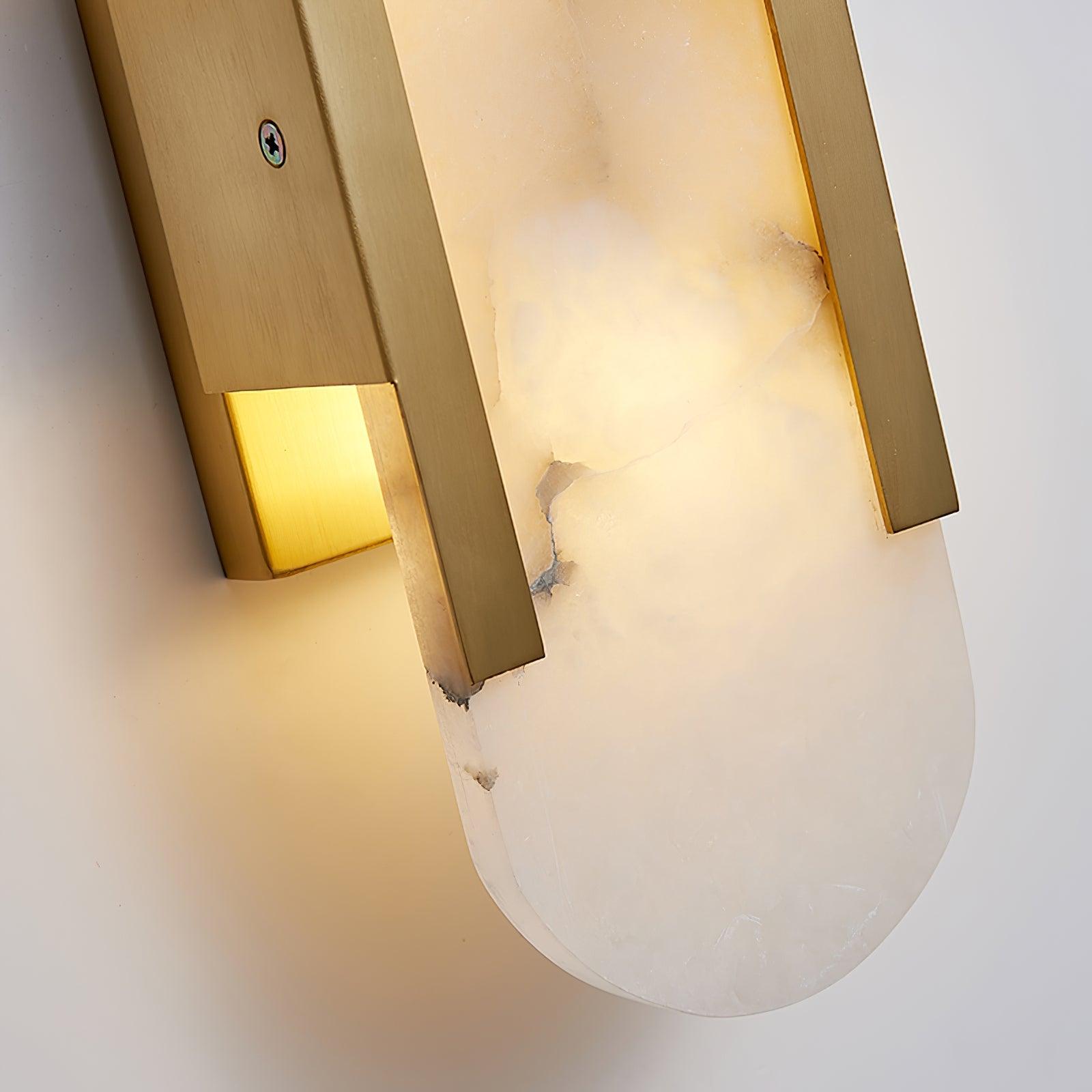 Modern Länglich Alabaster Stein Wandleuchte