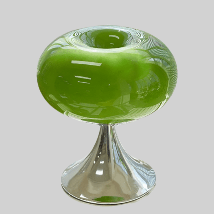Moderne Bauhaus Glas Apfel Tischlampe