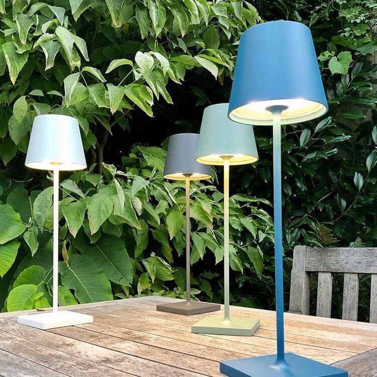 Moderne Kabellose LED Tisch und Schreibtischlampe