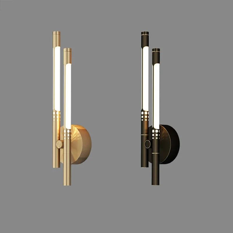 Moderne Lange Metall Stab LED Wandleuchte