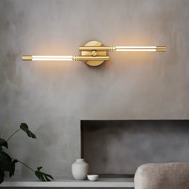 Moderne Lange Metall Stab LED Wandleuchte