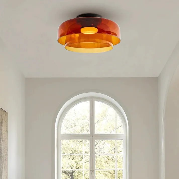 Moderne Nordisch LED Glas Deckenleuchte mit Mittelalterliche Charme