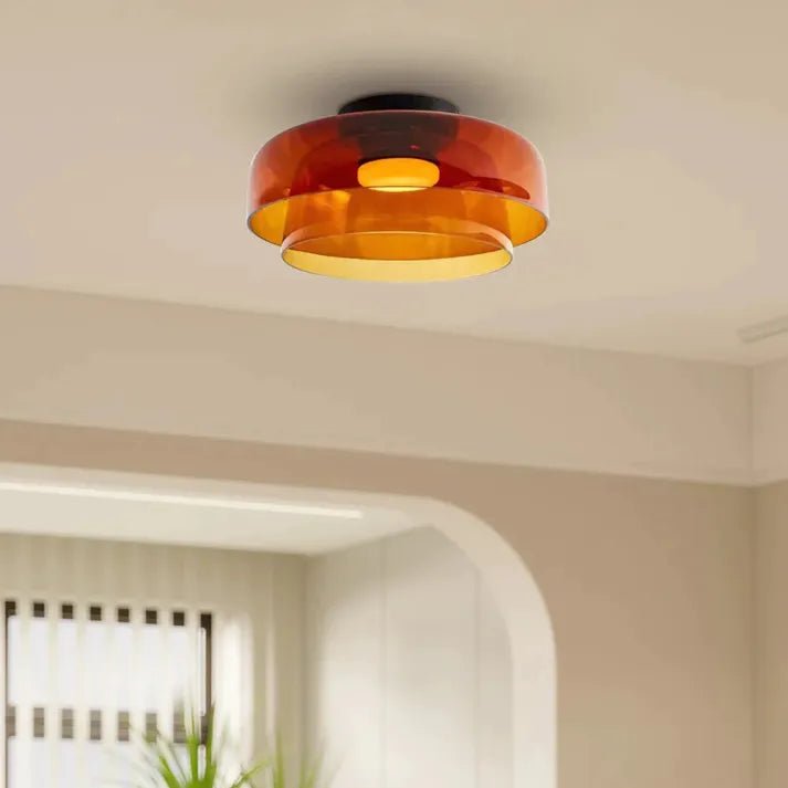 Moderne Nordisch LED Glas Deckenleuchte mit Mittelalterliche Charme