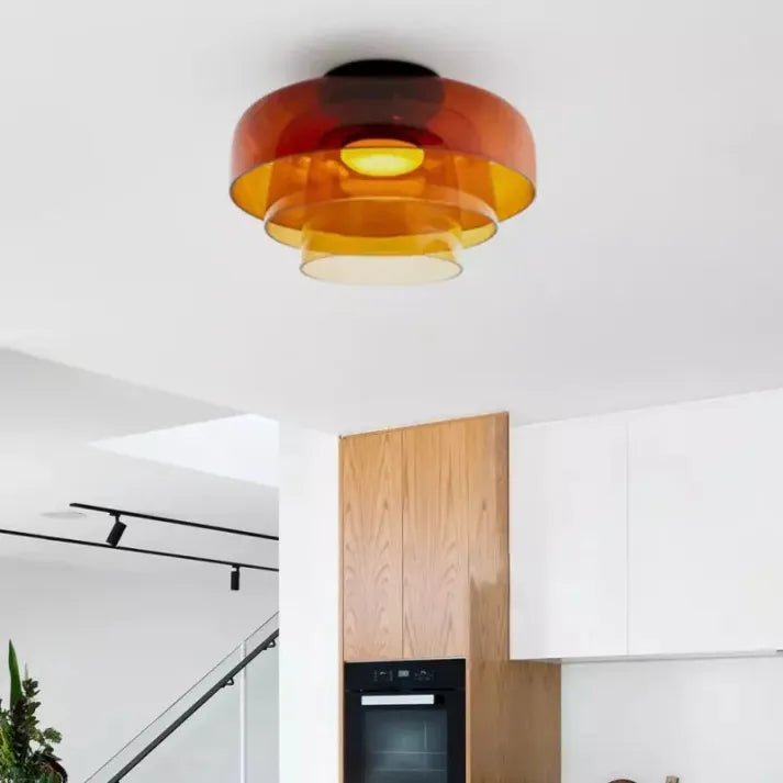 Moderne Nordisch LED Glas Deckenleuchte mit Mittelalterliche Charme