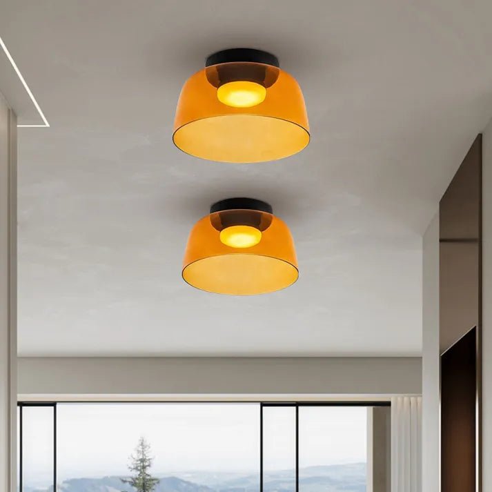 Moderne Nordisch LED Glas Deckenleuchte mit Mittelalterliche Charme