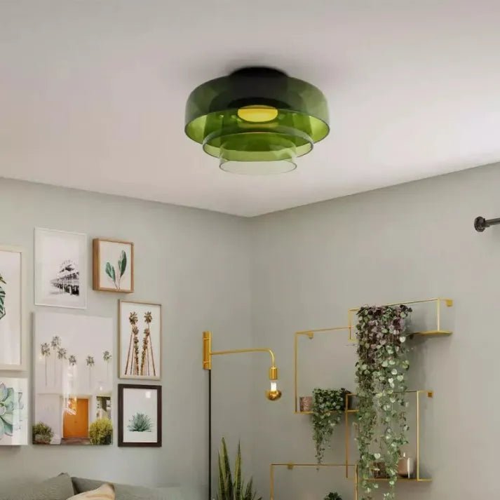 Moderne Nordisch LED Glas Deckenleuchte mit Mittelalterliche Charme