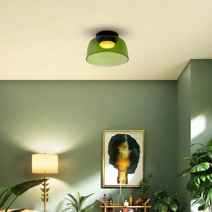 Moderne Nordisch LED Glas Deckenleuchte mit Mittelalterliche Charme