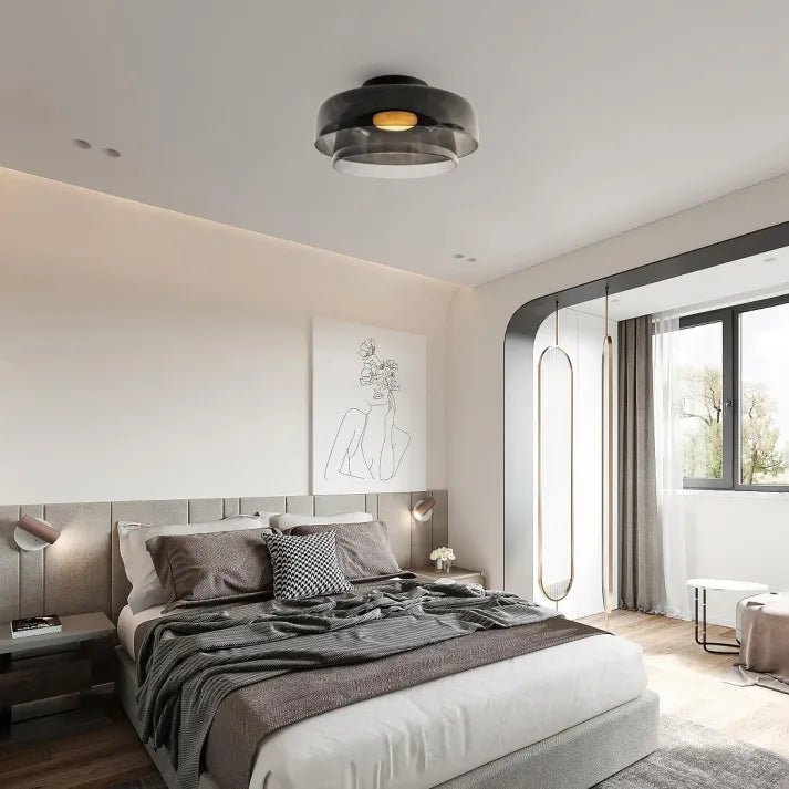 Moderne Nordisch LED Glas Deckenleuchte mit Mittelalterliche Charme