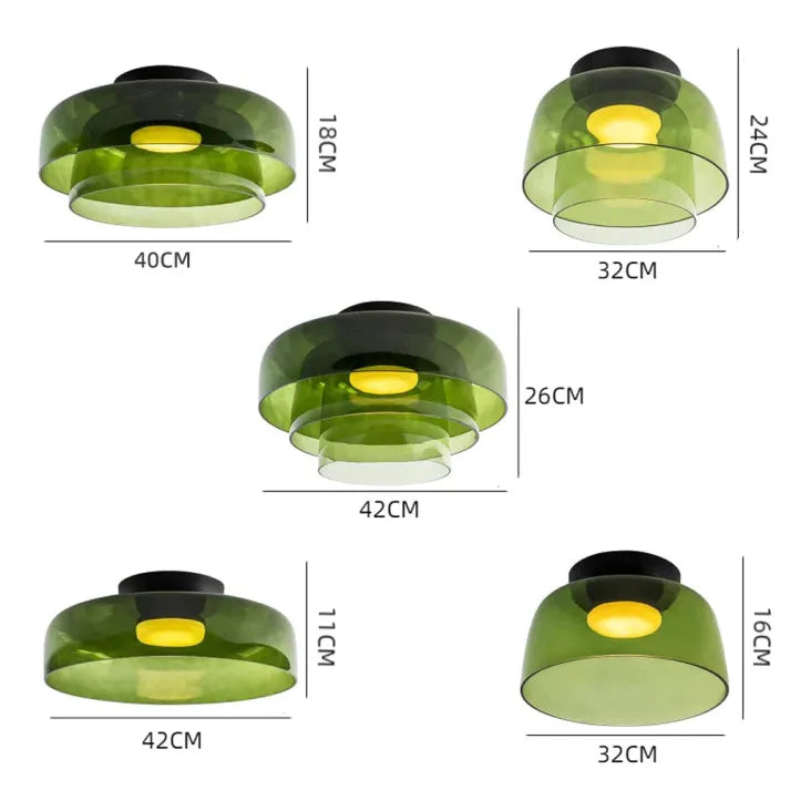 Moderne Nordisch LED Glas Deckenleuchte mit Mittelalterliche Charme