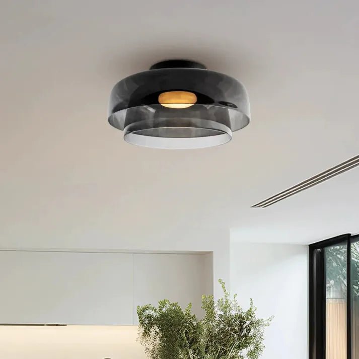 Moderne Nordisch LED Glas Deckenleuchte mit Mittelalterliche Charme