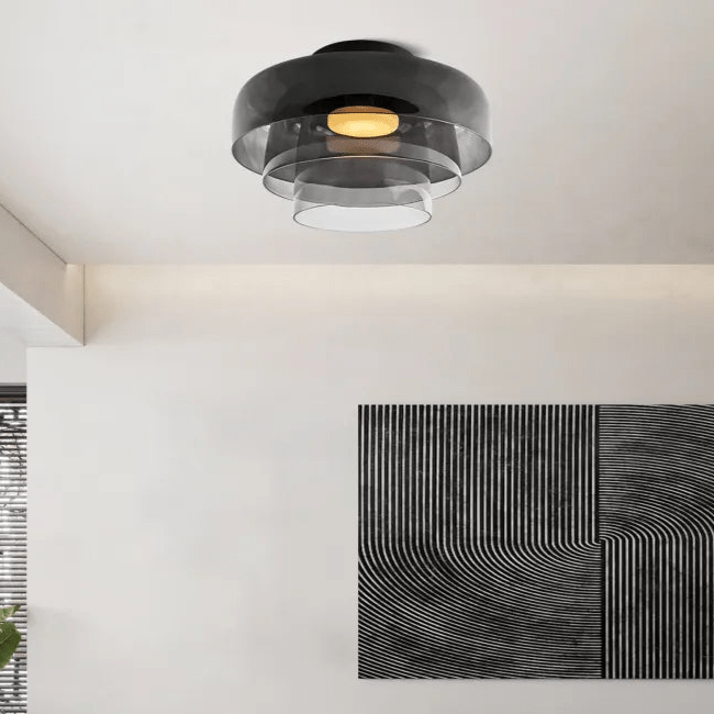 Moderne Nordisch LED Glas Deckenleuchte mit Mittelalterliche Charme
