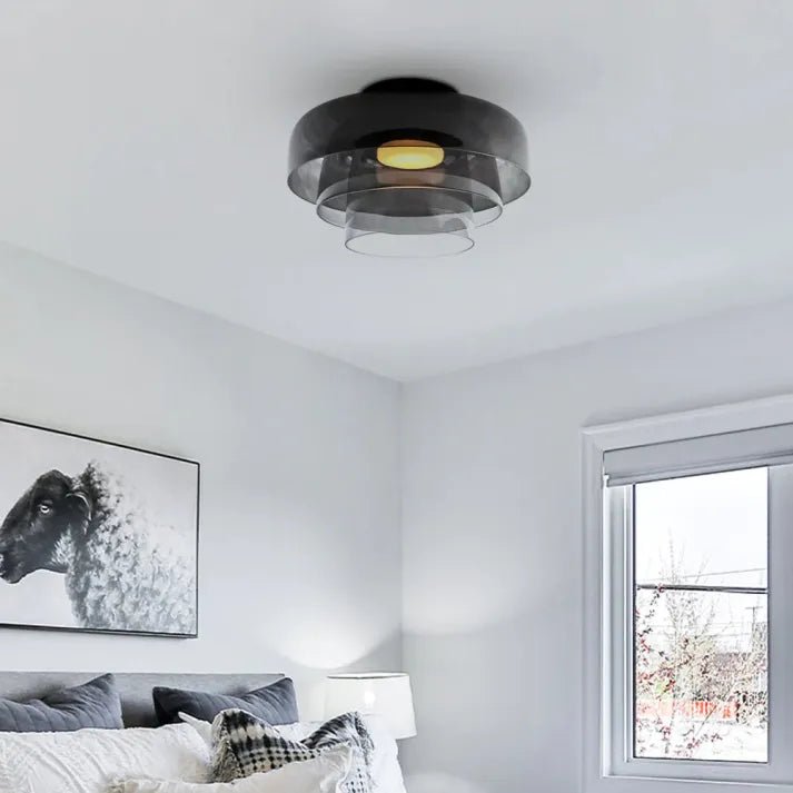 Moderne Nordisch LED Glas Deckenleuchte mit Mittelalterliche Charme