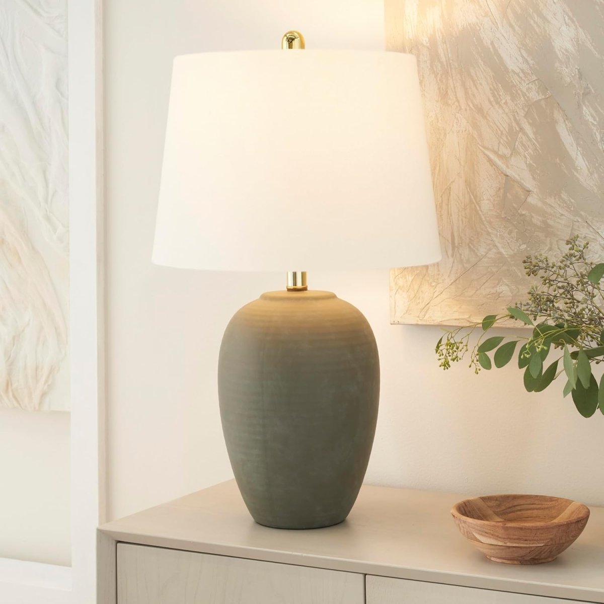 Nordisch Keramik Vase Tischlampe