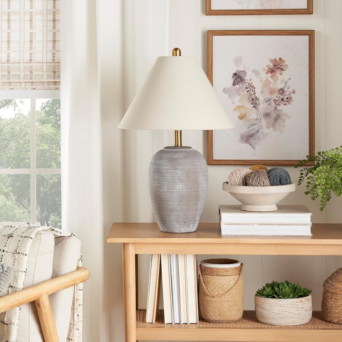 Nordisch Keramik Vase Tischlampe