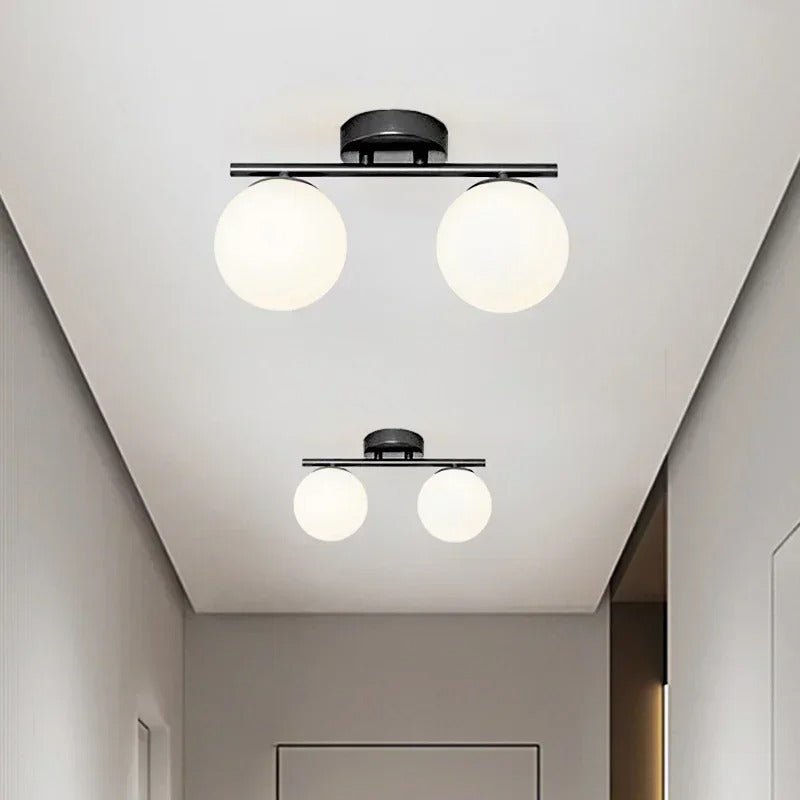 Nordische LED-Deckenleuchte aus Glas - Stilvolle Weiße Kugel für Jeden Raum