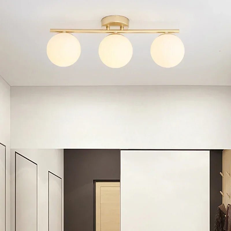 Nordische LED-Deckenleuchte aus Glas - Stilvolle Weiße Kugel für Jeden Raum
