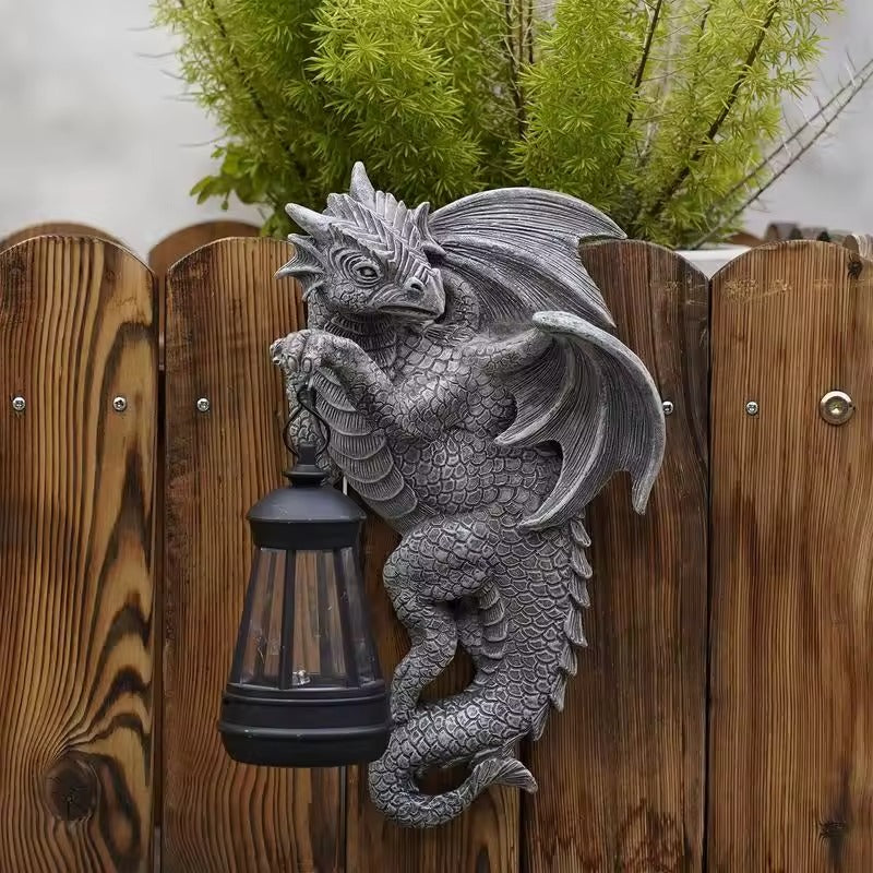 Rivermark | Kreative Solar Drachen Harz LED Außenleuchte