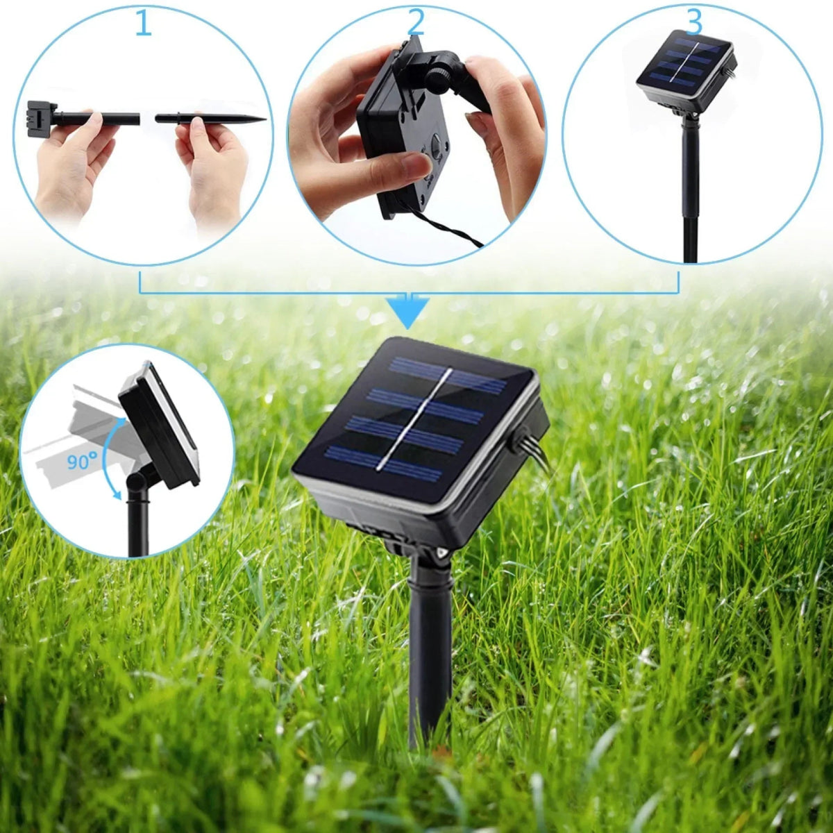 Solar LED Wassertropfen Forme Gartenlampe