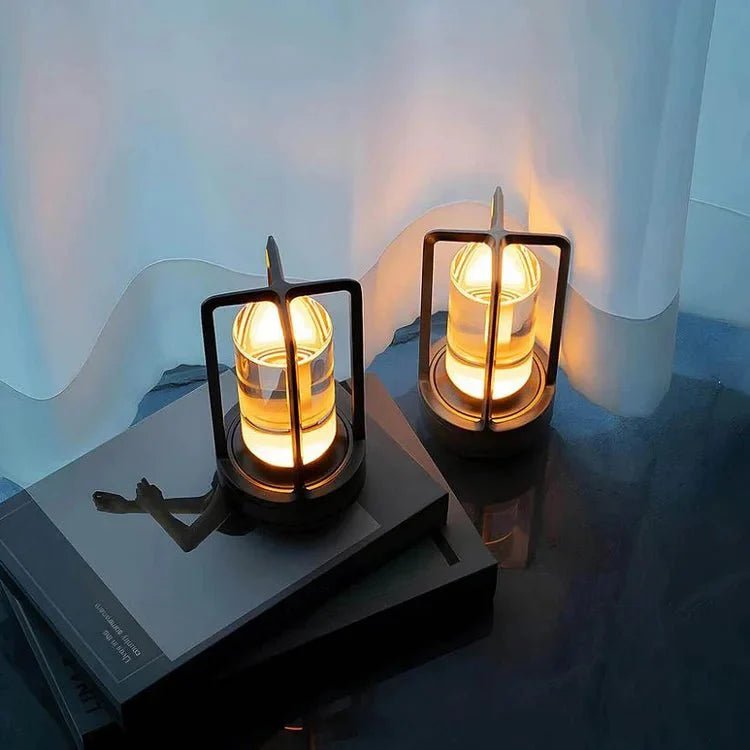 Wiederaufladbare Kristall Laterne Tischlampe