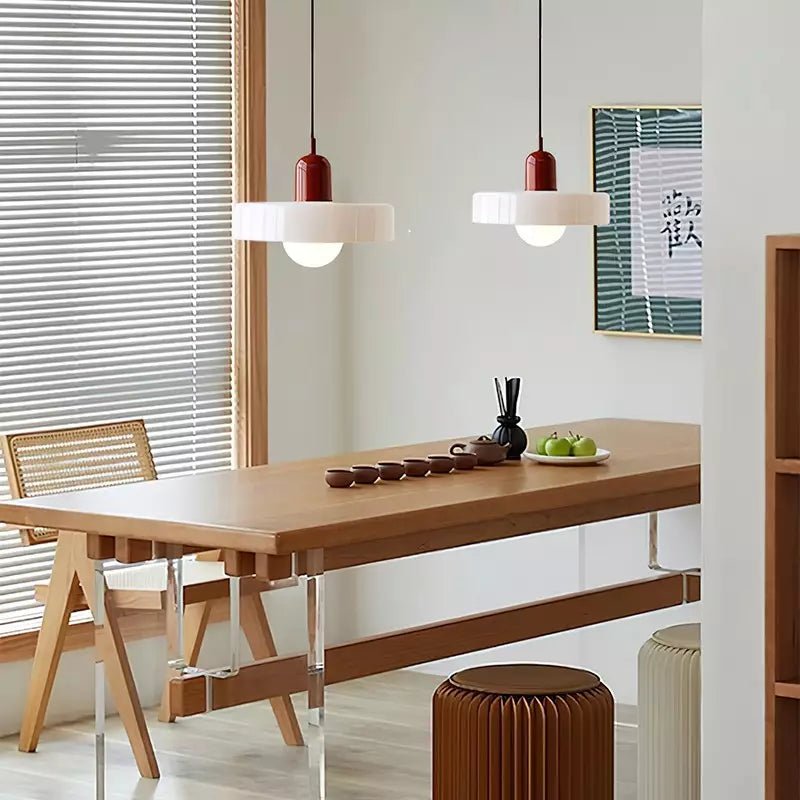 Bauhaus Hanglamp – Gekleurd Glas Stijlvol Design - Rivermark